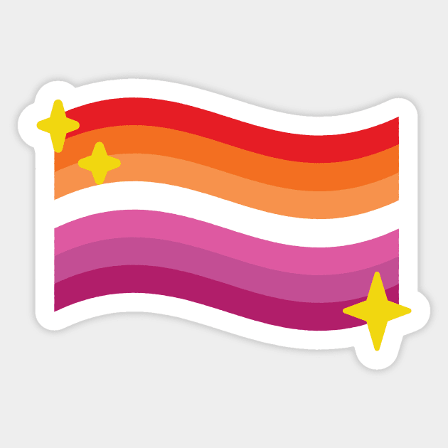 Lesbian Pride Flag Sparkle Emoji Sticker by lavenderhearts